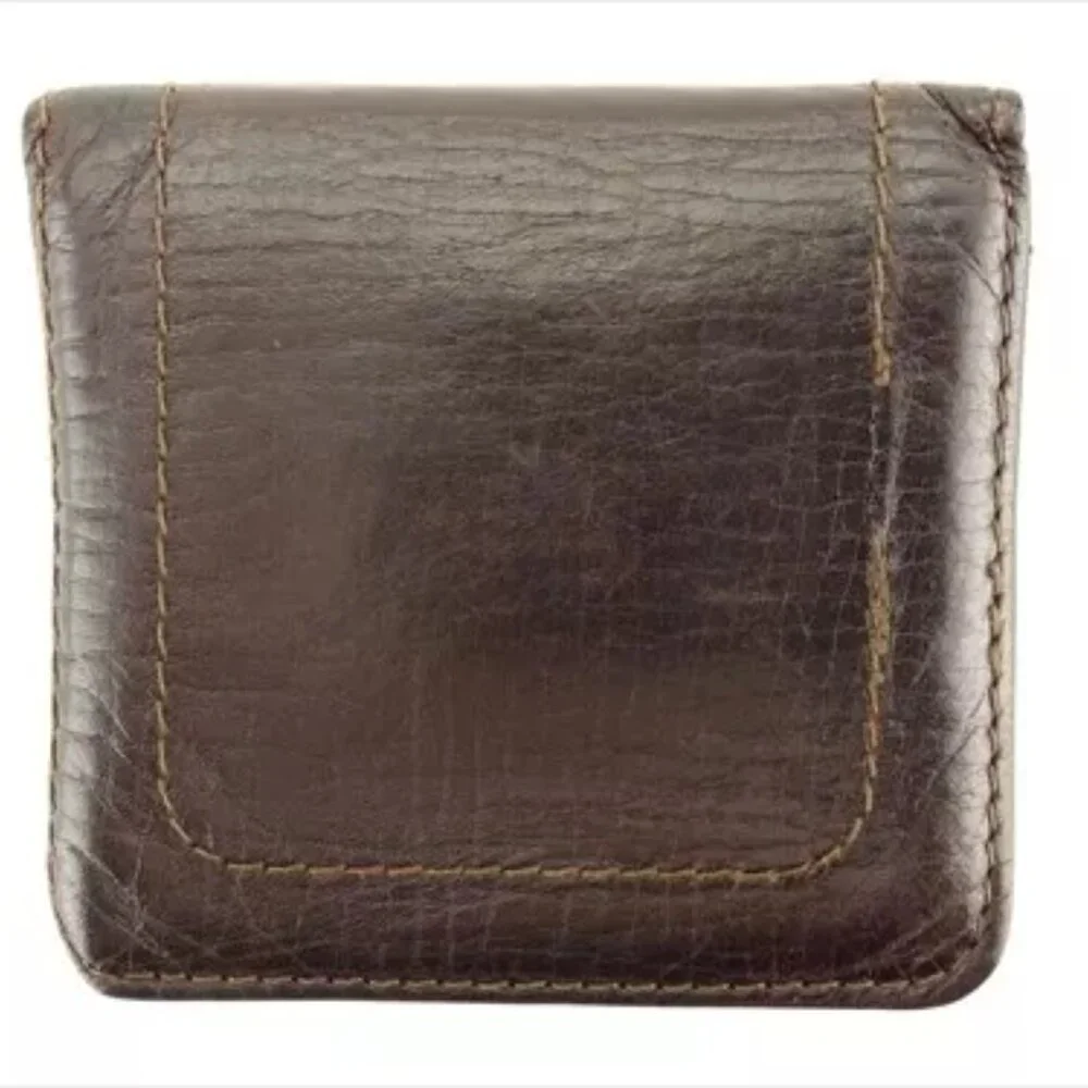 Louis Vuitton Bifold Brown leather Woman unisex Authentic Used
